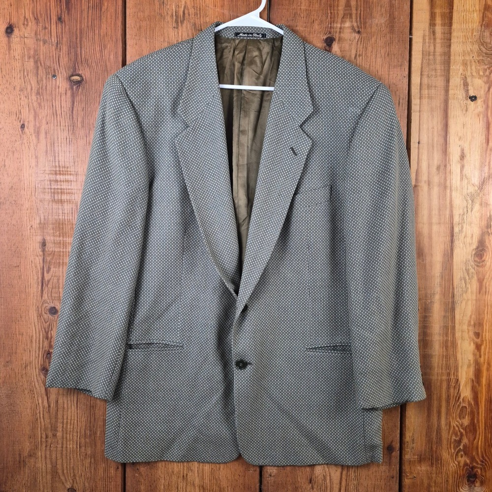 Vintage Giorgio Armani Neiman Marcus Blazer Men's Micro Pattern Made in Italy